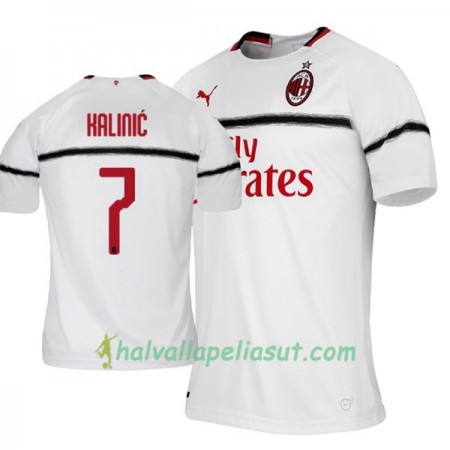 Jalkapallo Pelipaidat AC Milan Nikola Kalinic 7 Vieraspaita 2018-2019 Lyhythihainen